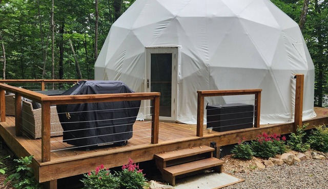 Scandinavian dome with large arcade-private spa-sauna