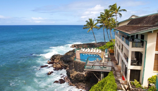 Sea Cove Hideaway Stunning Oceanfront Views With A/C End Unit At Poipu Shores