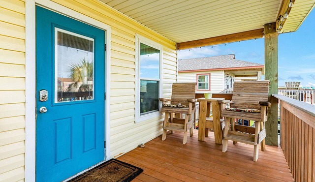 Spacious beach home with water-view, balcony, firepit, & washer/dryer