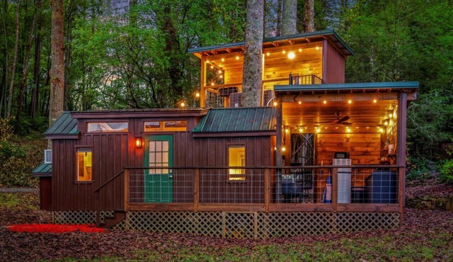 The Tree Spa, Tiny Cabin w/Hot Tub in the trees in Hayesville