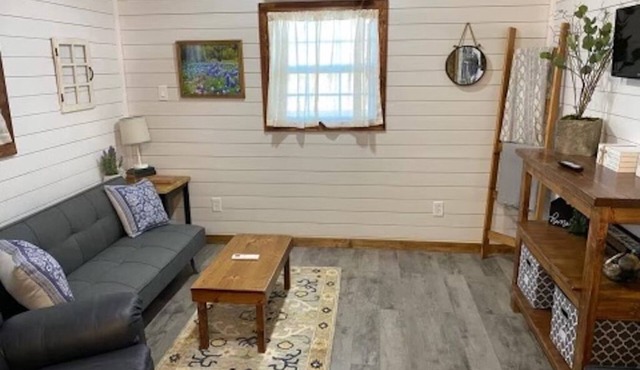 Tiny home with big personality. Close to everything because everything is close!