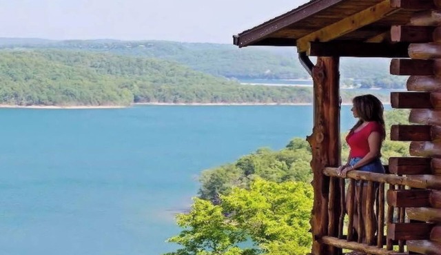 Two Story Beaver Lake Cabin, Mountain Top lakeview with dock & SPECTACULAR VIEW!