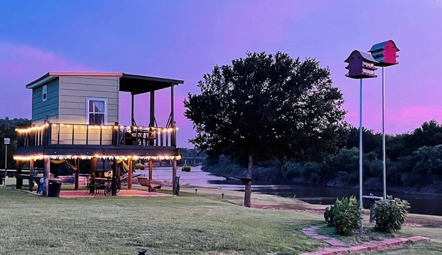 Waterfront Cabin on River w/RV Hookups Near Possum Kingdom Lake