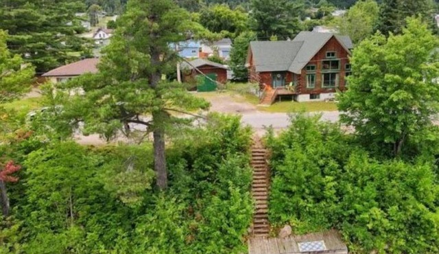 Waterfront Log Home
