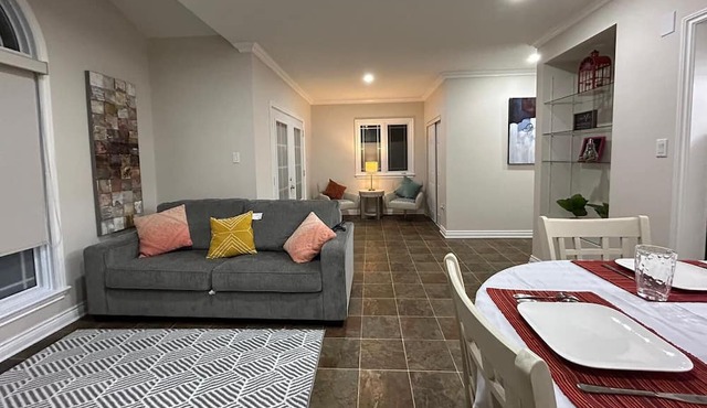 Convenient 2-level downtown apartment.